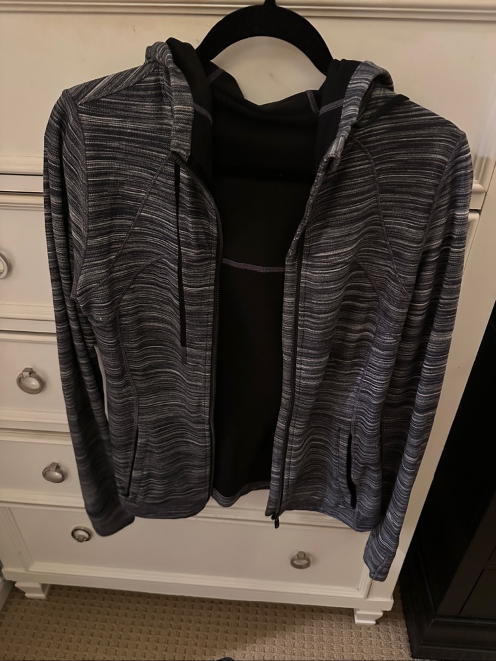 Lululemon Space Dye Zip Up Jacket Size 10 Thumbhole Hooded Athletic